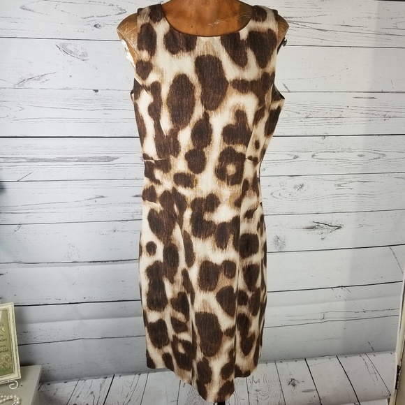 Calvin Klein Dresses & Skirts - ⚡Calvin Klein Giraffe Print Sheath Dress Size 10